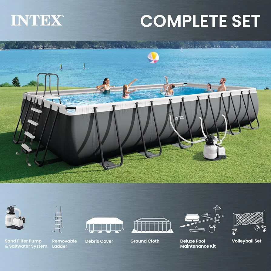 INTEX Ultra XTR 24ft x 12ft x 52in Above Ground Swimming Pool Set w/Pump