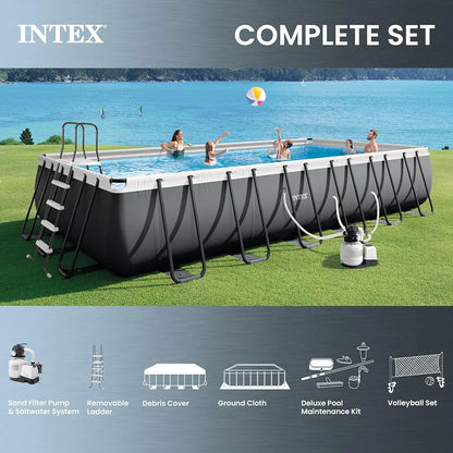 INTEX Ultra XTR 24ft x 12ft x 52in Above Ground Swimming Pool Set w/Pump
