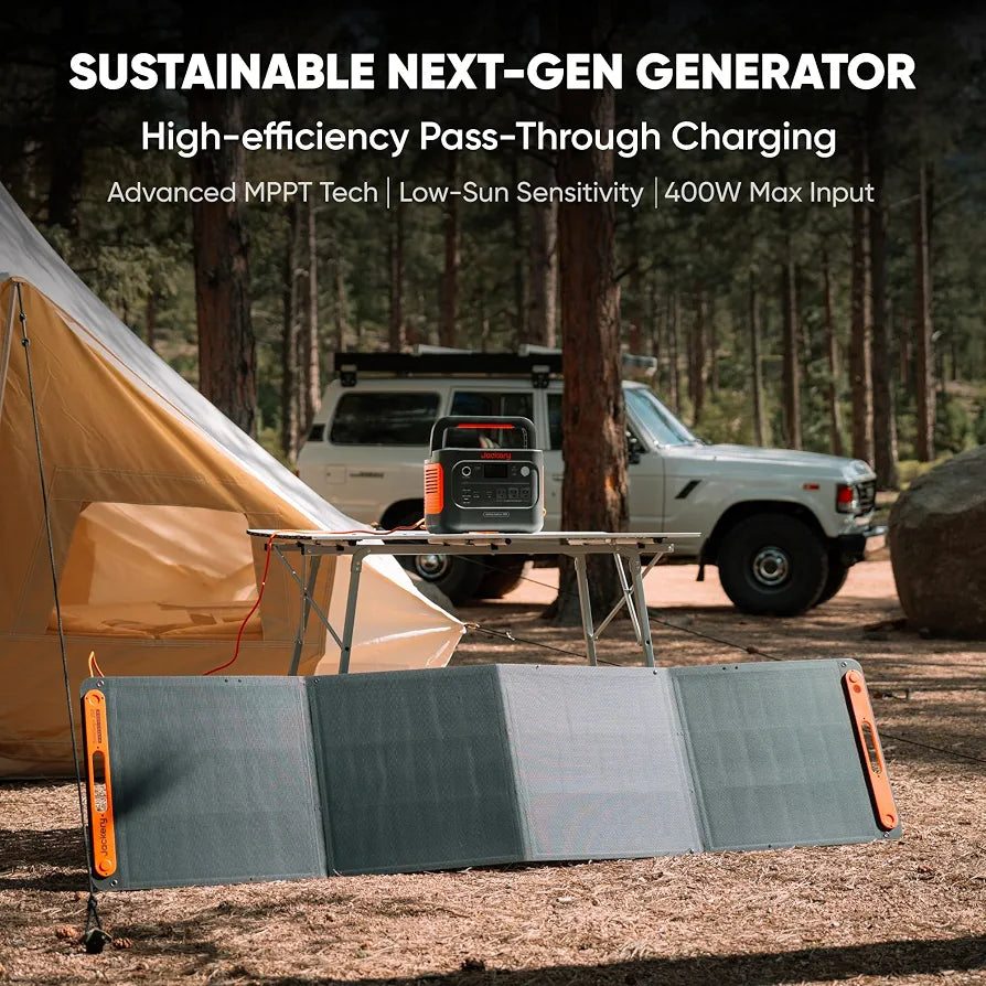 Jackery Solar Generator 1000 v2 and 200W Solar Panel,1070Wh,1500W AC