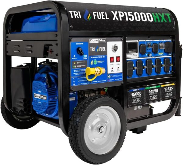 DuroMax 15,000-Watt Tri-Fuel Portable Generator XP15000HXT