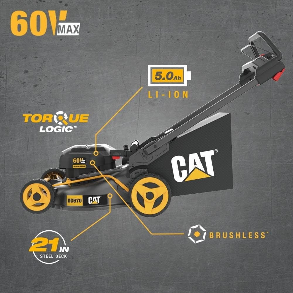 Cat 60V 21In Brushless Lawn Mower Kit