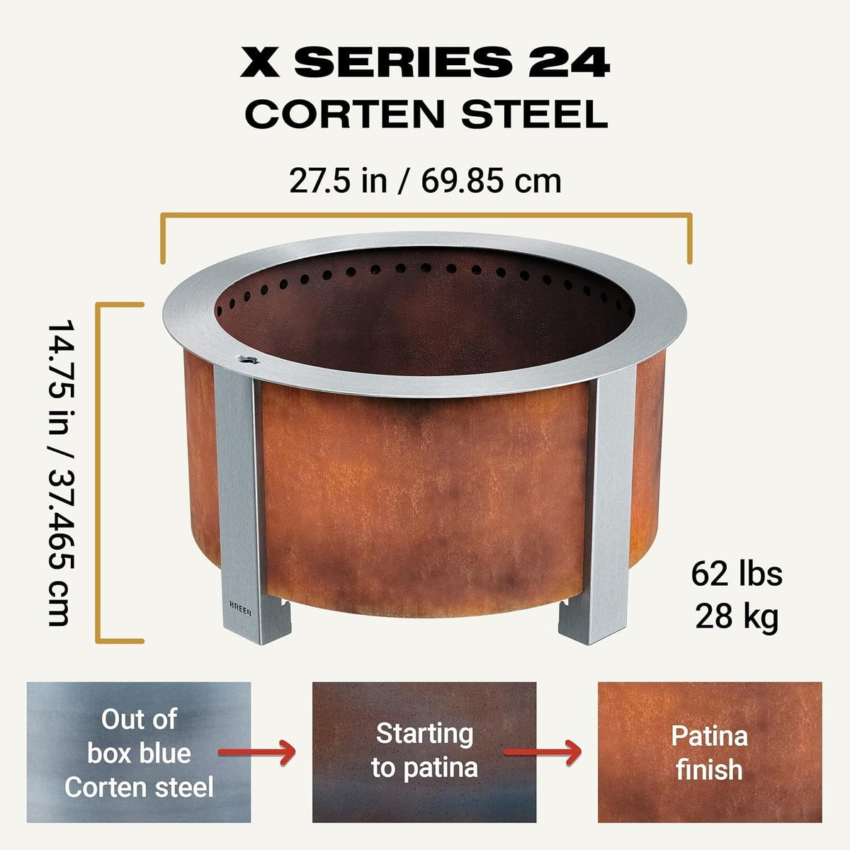 Breeo X Series 24 Smokeless Fire Pit