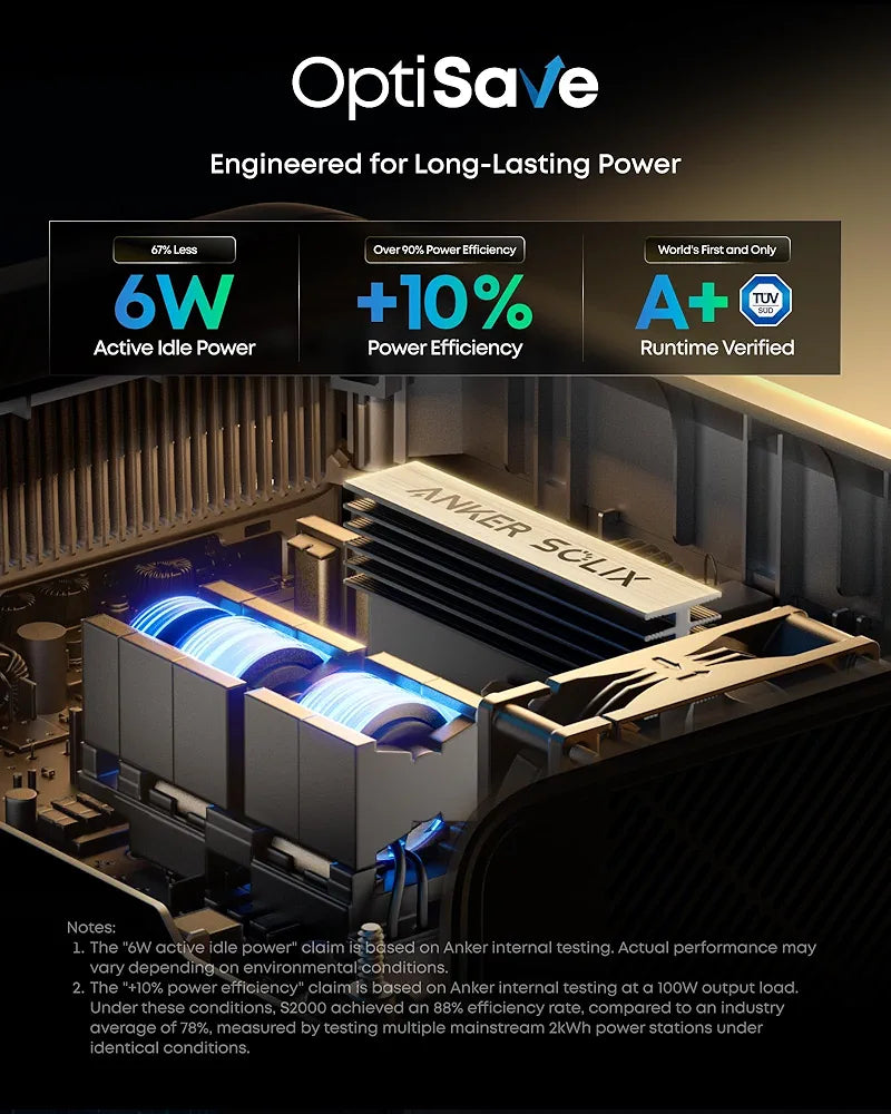 Anker SOLIX S2000 Portable Power Station, 2,010Wh, 3,000W Peak, Home Backup
