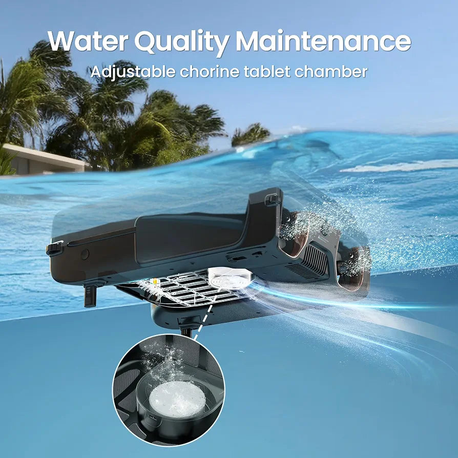 AIPER Experts Duo: Cordless Pool Cleaner Robot & Solar Pool Skimmer, Gray