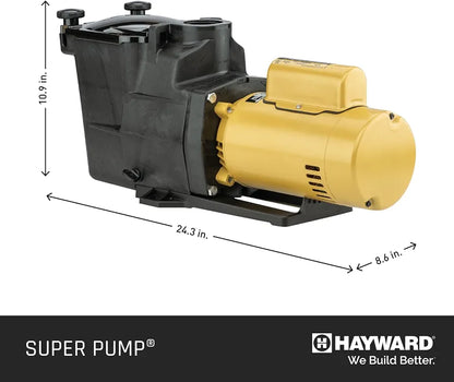 Hayward Super Pump InGround Pool Pump - 1 HP, Quieter Operation & Efficient