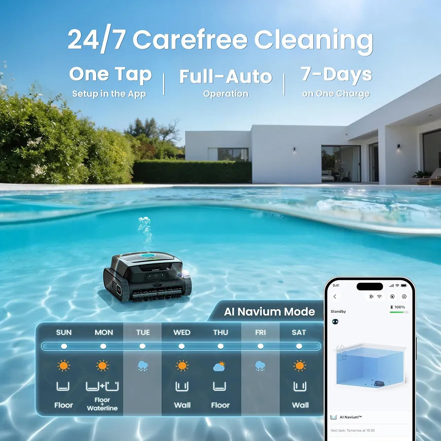 AIPER Scuba V3 AI Vision Cordless Robotic Pool Cleaner, Grey