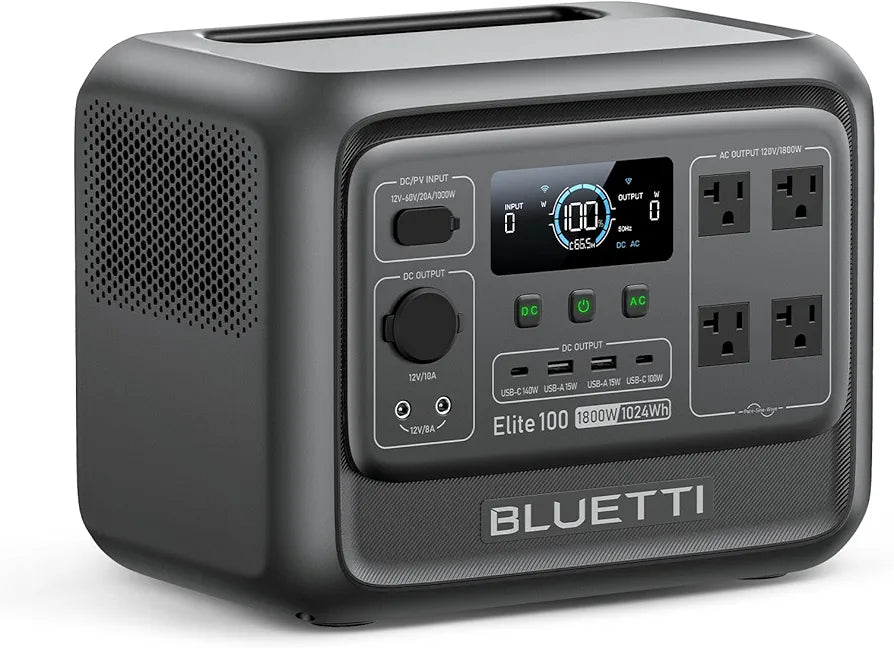 BLUETTI Elite 100 V2 Portable Power Station for Camping 1024Wh 1800W