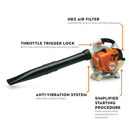 STIHL® BG 86 Handheld Blower | 27.2cc Engine | Up to 15 Newtons Blowing Force