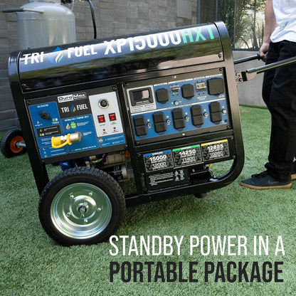 DuroMax 15,000-Watt Tri-Fuel Portable Generator XP15000HXT