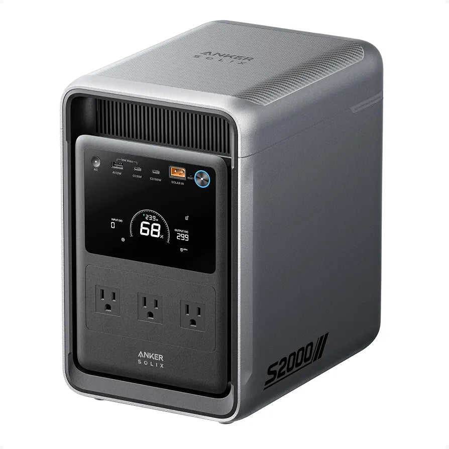Anker SOLIX S2000 Portable Power Station, 2,010Wh, 3,000W Peak, Home Backup