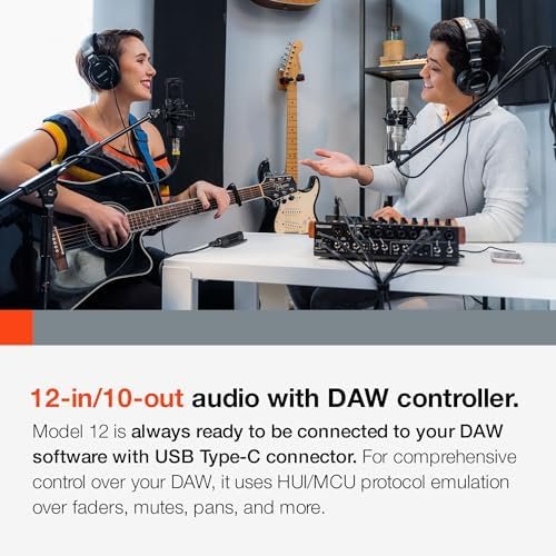 Tascam Model 12 All-in-One 12-track Digital Multitrack Mixing and Recording Studio, Mixer, USB Audio Interface and DAW Controller