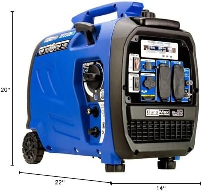 DuroMax XP2300iH 2,300-Watt Dual Fuel Portable Digital Inverter Generator – Gas & Propane, RV & Emergency Ready