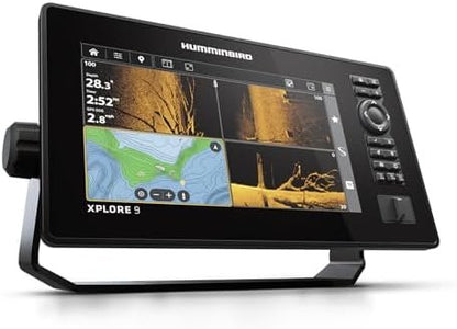 Humminbird XPLORE 9 GPS Fish Finder with Transducer, MEGA Side Imaging+ & HD Touchscreen Display