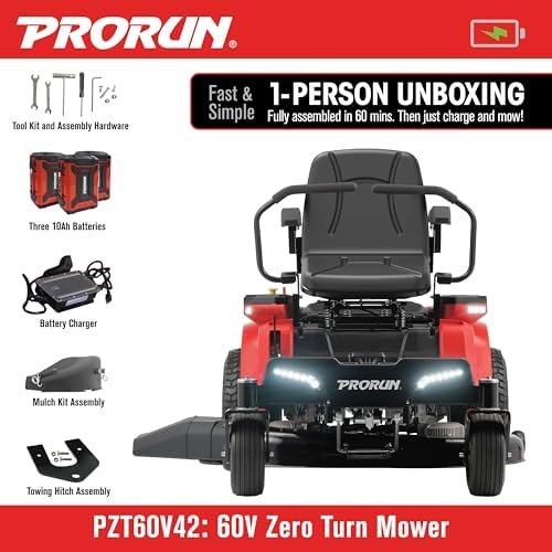 60V Zero Turn Riding Lawn Mower