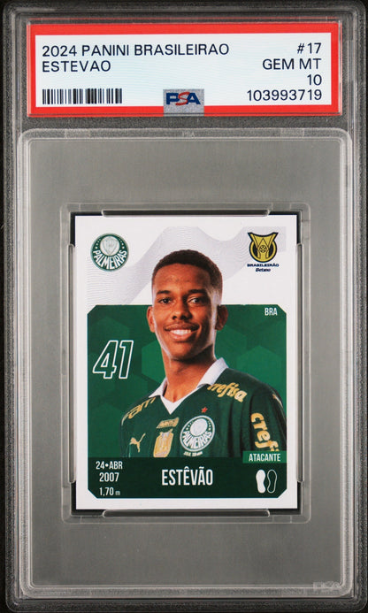 2024 Panini Brasileirao Estevao #17 PSA 10