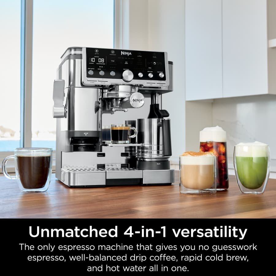 Ninja Luxe™ Café Pro 4 in 1 Espresso Drip Coffee & Cold Brew Maker With Hot Water Dispenser