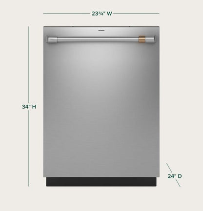 Cafe CDT828P2VS1 CAF(EBACK)™ CustomFit ENERGY STAR Stainless Interior Dishwasher with Ultra Wash & Dry, 42 dBA