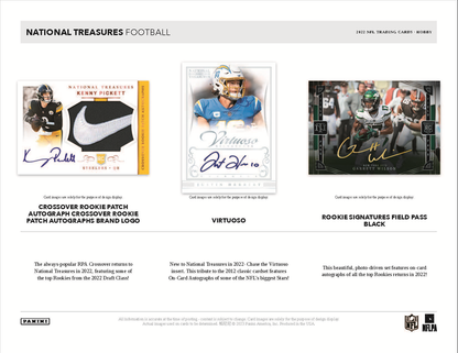2022 Panini National Treasures Football Hobby 4 Box Case