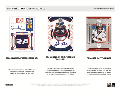 2022 Panini National Treasures Football Hobby 4 Box Case