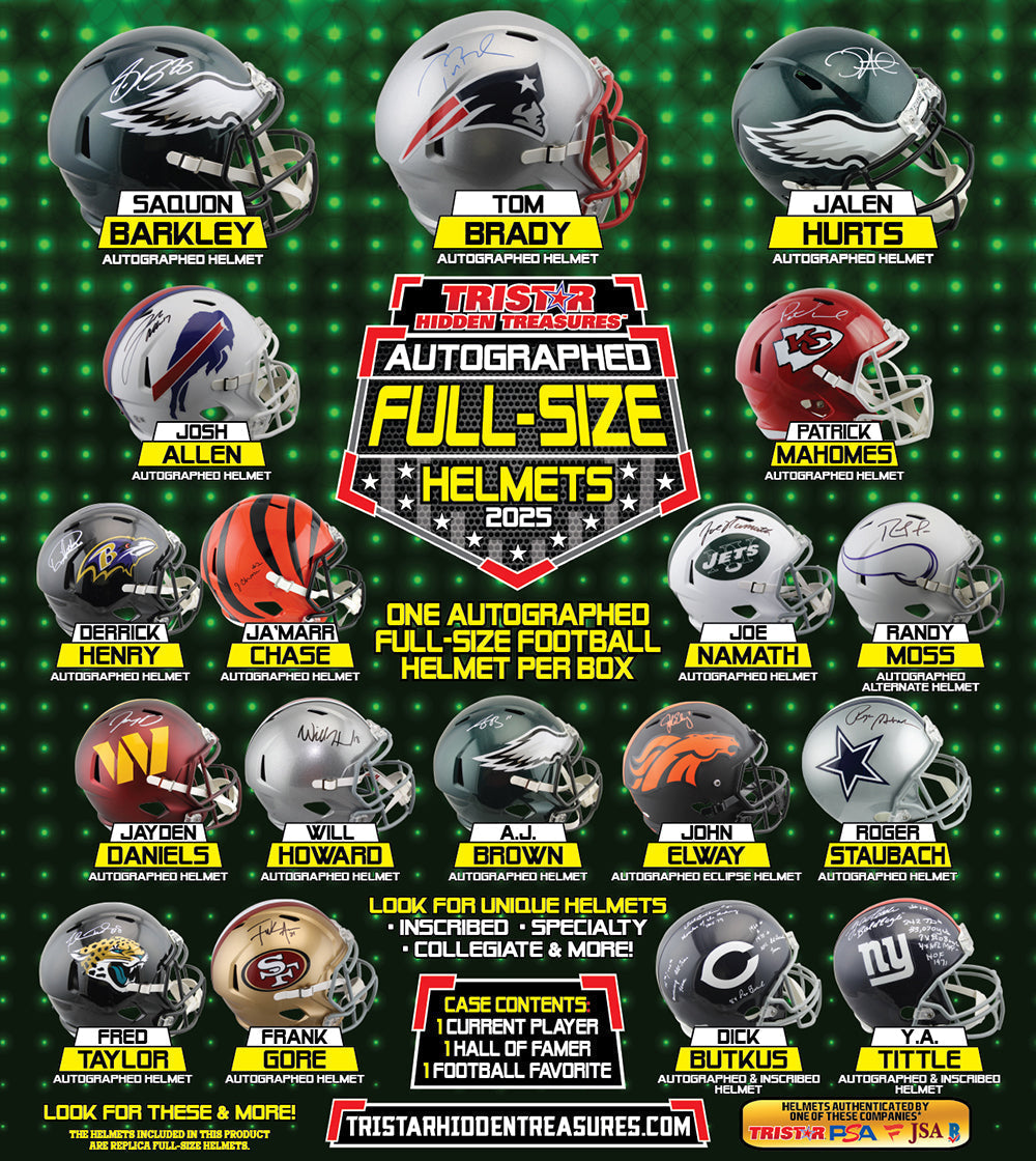 2025 TriStar Hidden Treasures Autographed Full Size Helmet Box