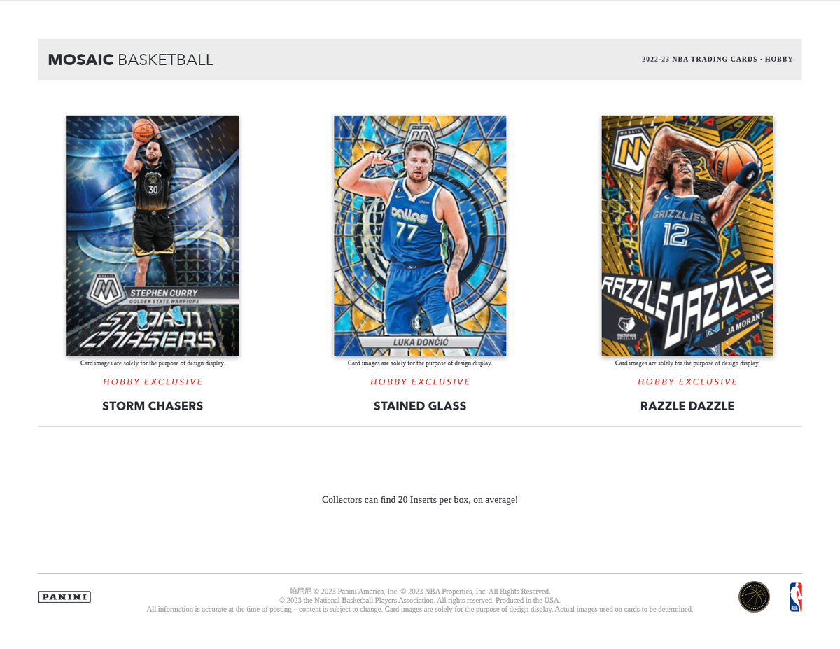 2022-23 Panini Mosaic Basketball Hobby 12 Box Case
