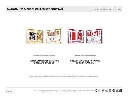 2023 Panini National Treasures Collegiate Football Hobby Box