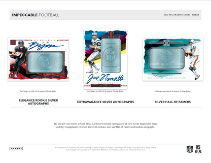 2023 Panini Impeccable Football Hobby 3 Box Case