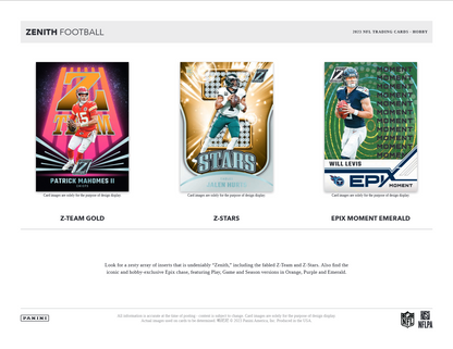 2023 Panini Zenith Football Hobby 12 Box Case