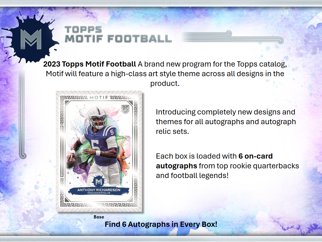 2023 Topps Motif Football Hobby 3 Box Case