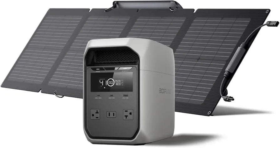 EF ECOFLOW Solar Generator Delta 3 Classic with 110W Solar Panel, 1024Wh