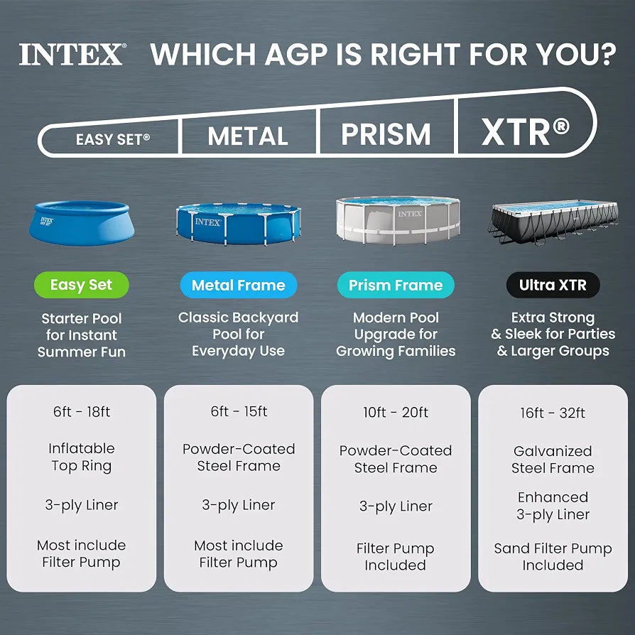 INTEX Ultra XTR 24ft x 12ft x 52in Above Ground Swimming Pool Set w/Pump