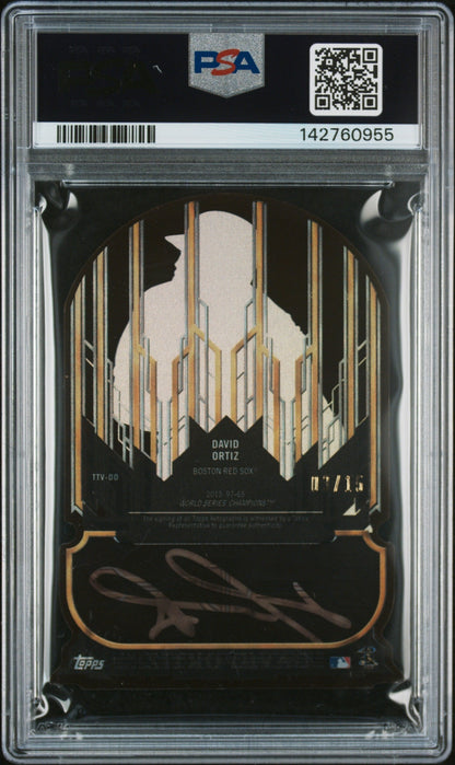 2015 Topps Tribute To The Victors Die-Cut Auto David Ortiz #TTVDO . Gold PSA