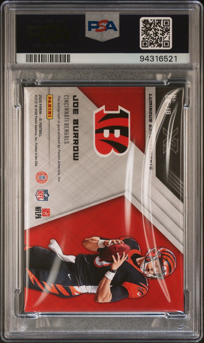 2020 Panini XR Luminous Endorsements Autographs Joe Burrow #LEJB auto Gold 3/5