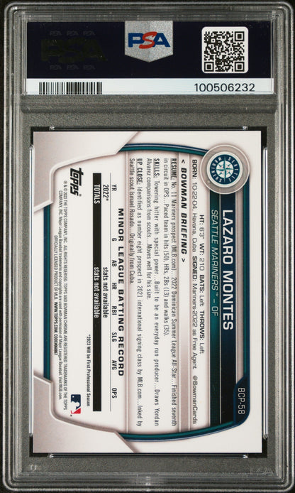 2023 Bowman Mega Box Chrome Lazaro Montes #58 Pink Refractor PSA 10