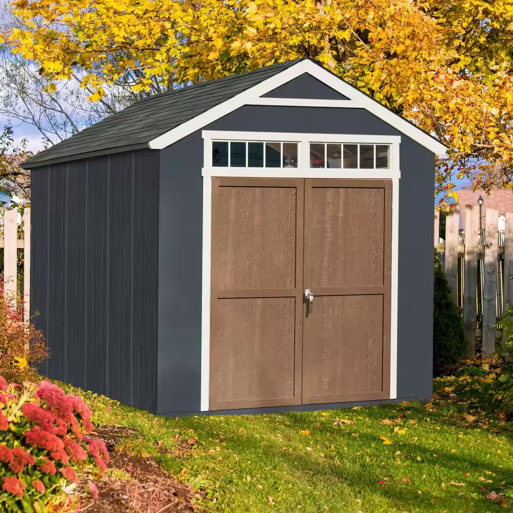 Majestic Do-It-Yourself 8 Ft. X 12 Ft. Outdoor Wood Storage Shed with Transom Windows and Wrap around Loft (96 Sq. Ft.)