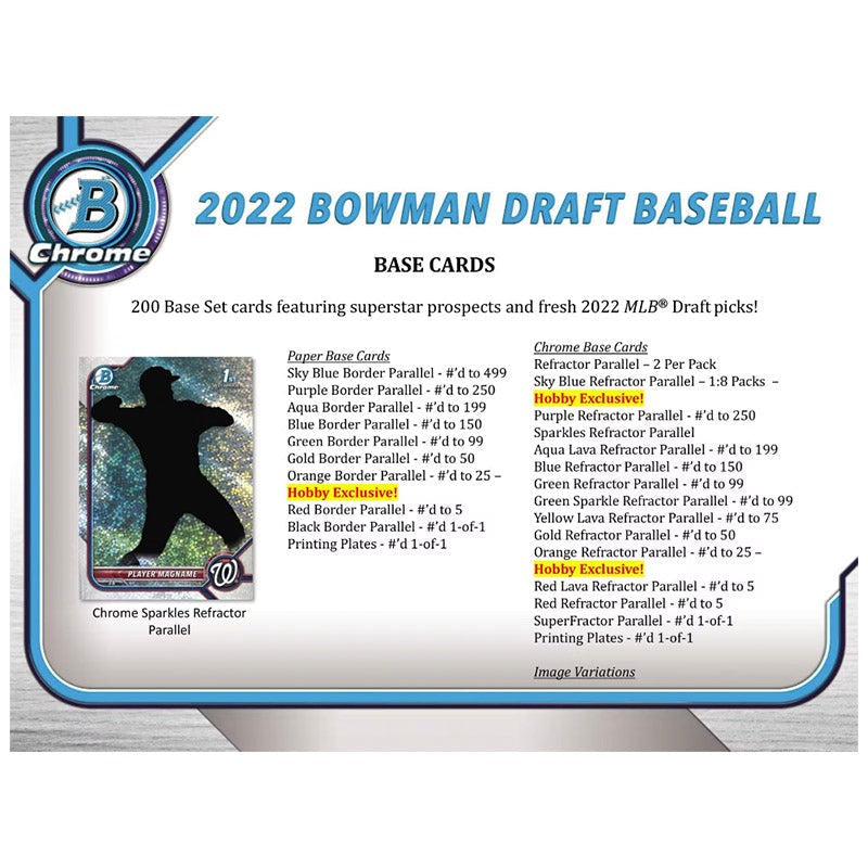 2022 Bowman Draft Baseball Jumbo Hobby 8 Box Case