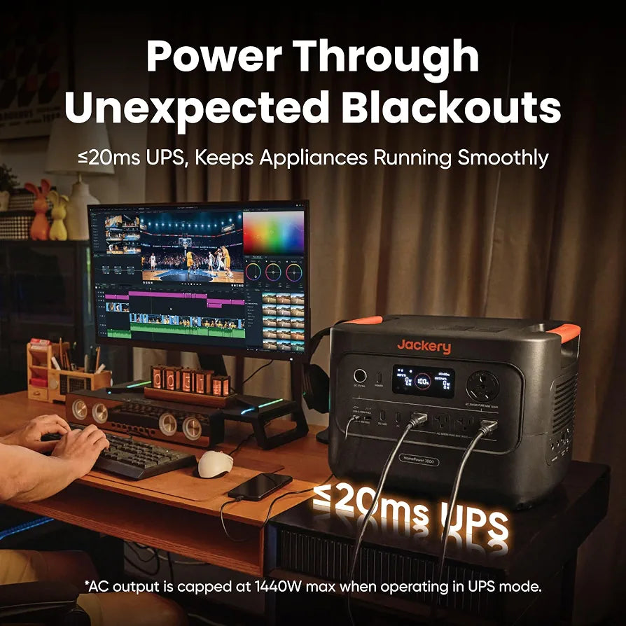 Jackery HomePower 3000 Portable Power Station, 3072Wh, 3600W AC Output