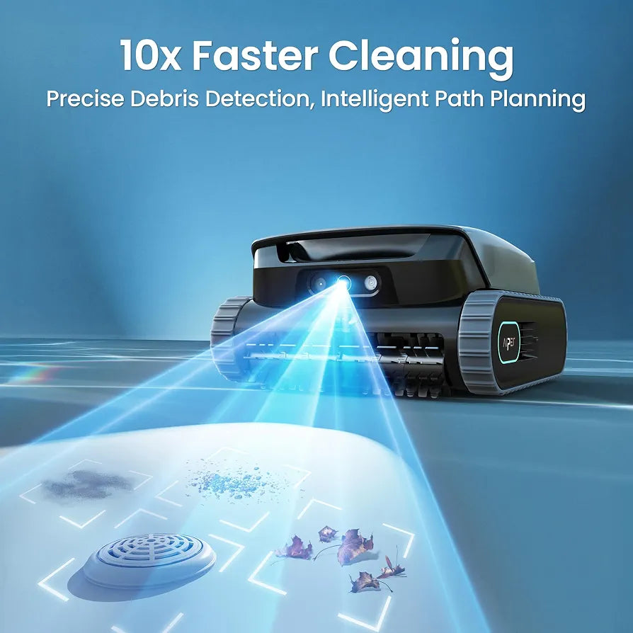 AIPER Experts Duo: Cordless Pool Cleaner Robot & Solar Pool Skimmer, Gray