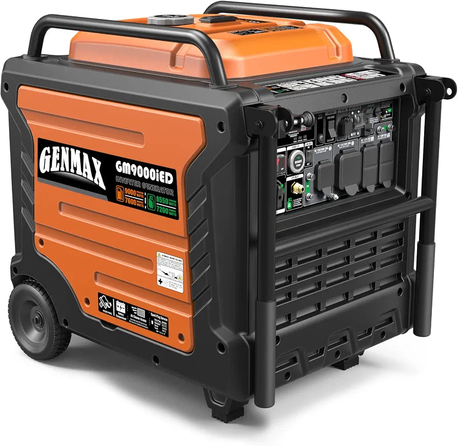 GENMAX Portable Generator, 9000W Super QuietDual Fuel Portable Engine with Parallel Capability, Remote/Electric Start, Ideal for Home backup power.EPA Compliant