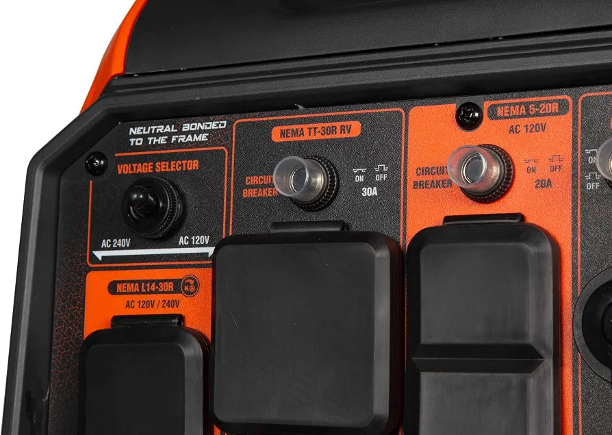 WEN 6800-Watt Dual Fuel RV-Ready Electric Start Portable Inverter Generator with Fuel Shut Off and CO Watchdog for Electric Vehicle Backup