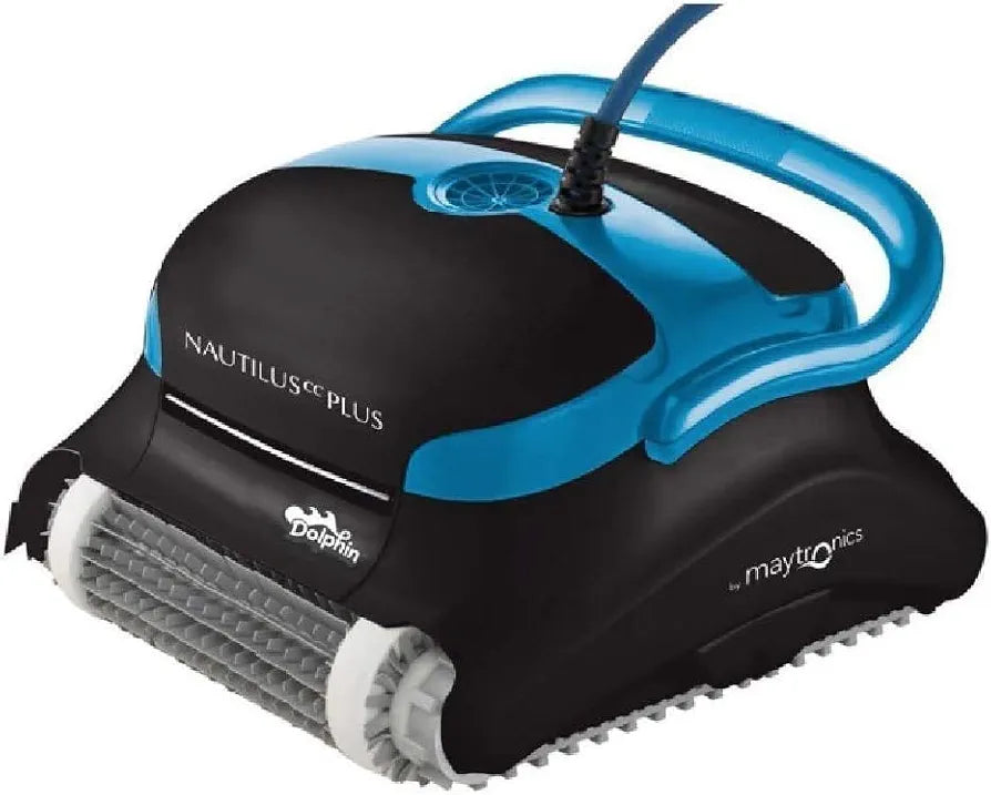 Dolphin Automatic Robotic Pool Vacuum Cleaner, Wall Climbing Scrubber Brush, Smart Navigation, Ideal for In-Ground Pools up to 40FT in Length - Nautilus CC Plus