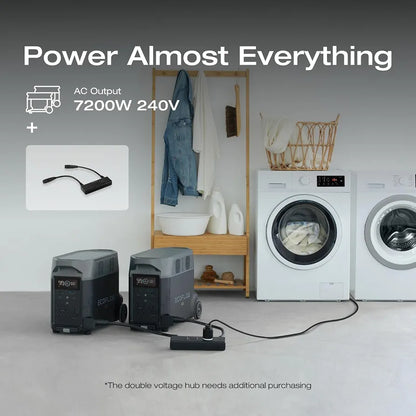 EF ECOFLOW Portable Power Station 3600Wh DELTA Pro, 120V 3600W AC Output
