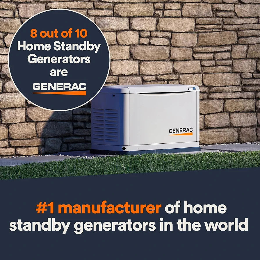 Generac Guardian 10kW Home Standby Generator, WiFi Monitoring