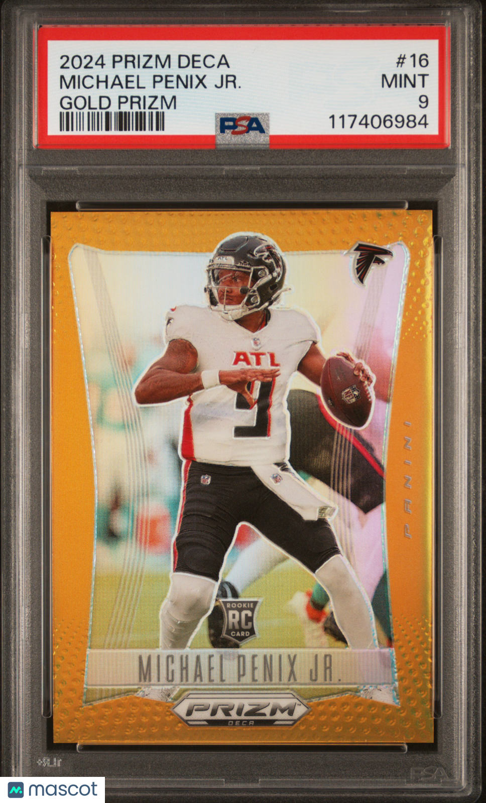 2024 Panini Prizm Deca Michael Penix JR. #16 Gold PSA 9