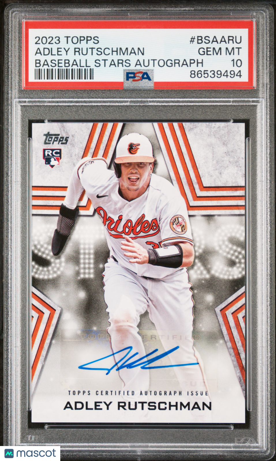 2023 Topps Baseball Stars Autographs Adley Rutschman #BSAARU PSA 10