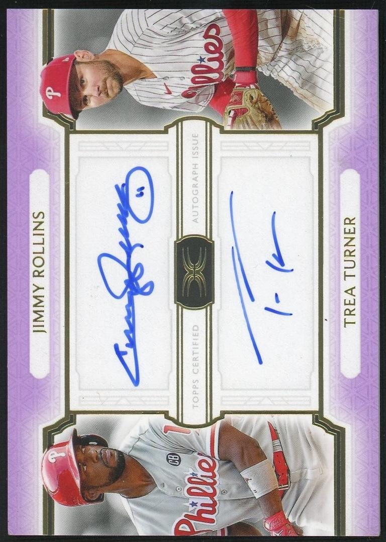 2021 Topps Definitive Collection DAC-RT Jimmy Rollins Trea Turner Definitive Collection /5 Philadelphia Phillies Auto