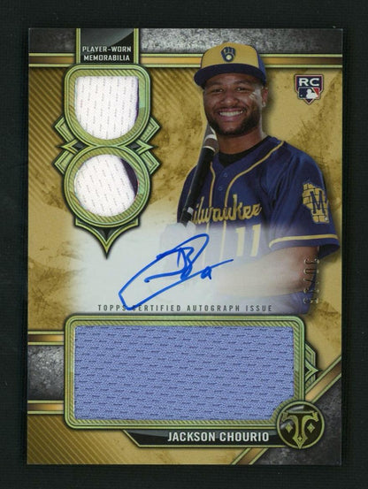 2024 Topps Triple Threads RAR-JCH Jackson Chourio Rookie /45 Milwaukee Brewers Auto