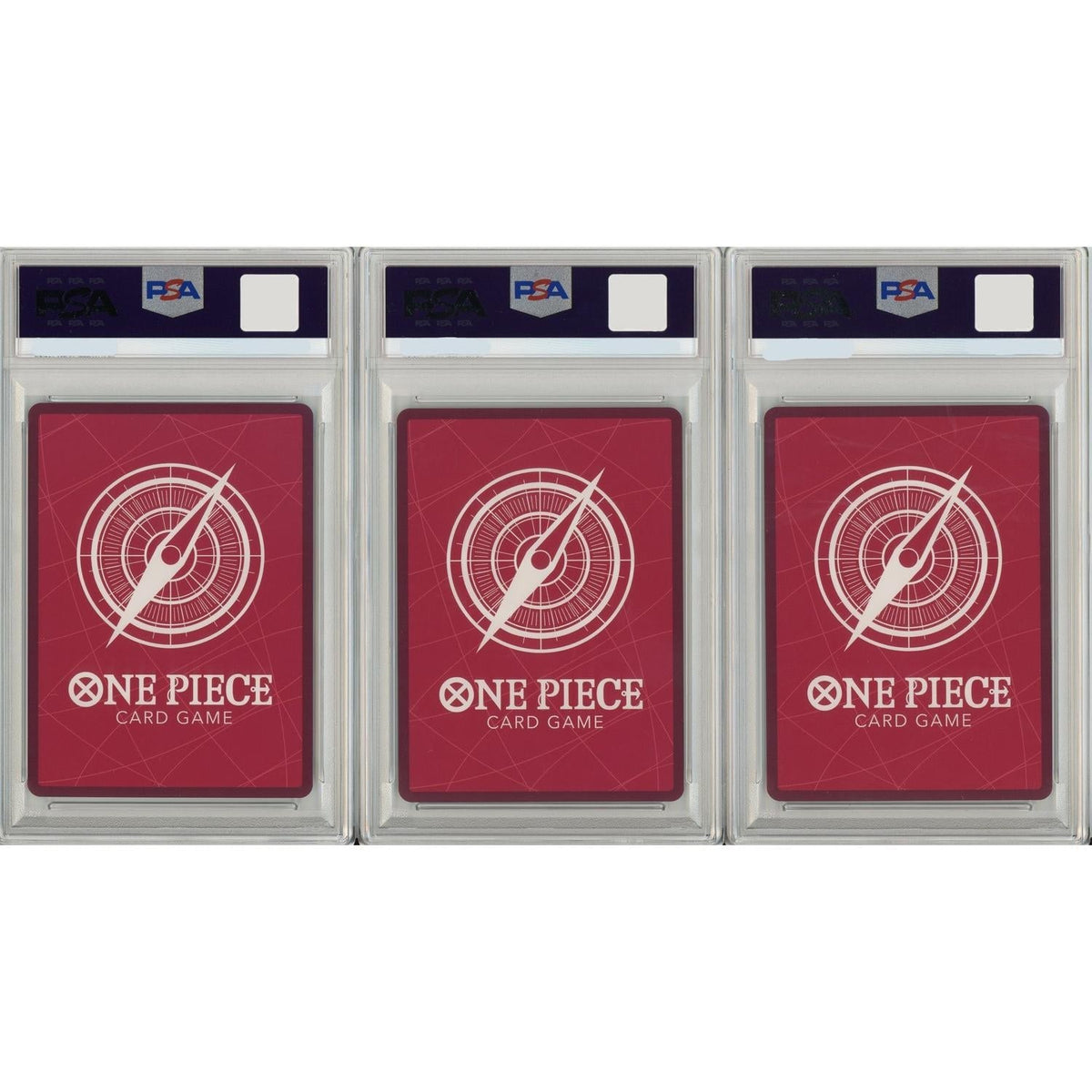 One Piece Graded: Sabo #1, Portgas D. Ace #2 Monkey D. Luffy #3 2nd Anniversary Winners SET OF 3 PSA 10