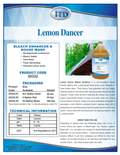 Lemon Dancer – Bleach Enhancer & House Wash 20332 1G