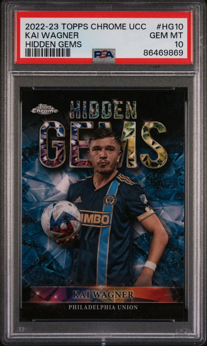 Kai Wagner 2023 Topps Chrome UCC Hidden Gems SSP PSA 10